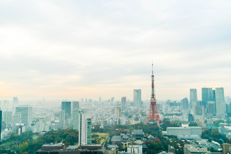 Tokyo city skyline at dusk, Tokyo Japan