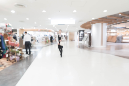 abstract blur in luxury shopping mall for backgroundの写真素材