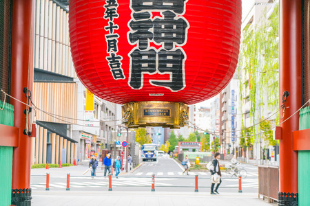 Beautiful Architecture at Sensoji Temple around Asakusa area in Tokyo, Japanのeditorial素材