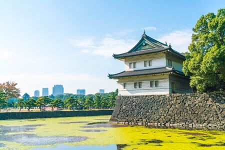 Beautiful Imperial palace building in Tokyo, Japanのeditorial素材