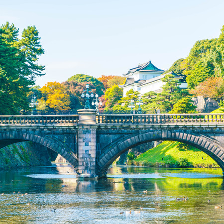 Beautiful Imperial palace building in Tokyo, Japanのeditorial素材