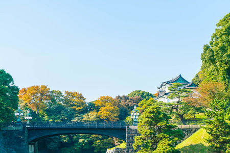 Beautiful Imperial palace building in Tokyo, Japanのeditorial素材