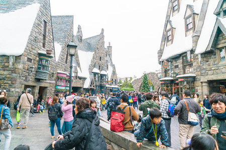 Osaka, Japan - NOV 21, 2016: The Wizarding World of Harry Potter in Universal Studios Japan. Universal Studios Japan is a theme park in Osaka, Japan.のeditorial素材