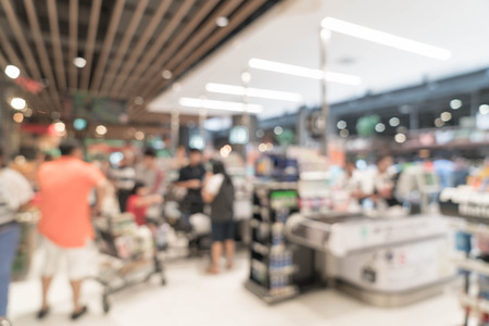 abstract blur in supermarket for background