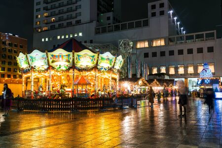 OSAKA, JAPAN - NOV 21 2016 : carousel in Osaka Cityのeditorial素材