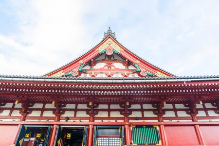 Beautiful Architecture at Sensoji Temple around Asakusa area in Tokyo, Japanのeditorial素材