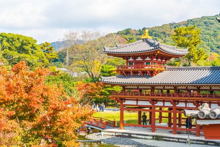 Beautiful Architecture Byodo-in Temple at Kyoto Japan.
