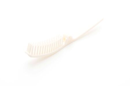 comb for hair isolated on white backgroundの写真素材