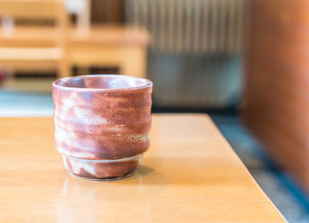 glass of hot tea - japanese styleの写真素材