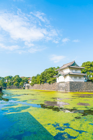 Beautiful Imperial palace building in Tokyo, Japanのeditorial素材