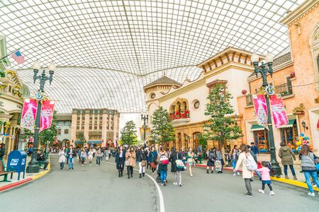 Osaka, Japan - NOV 21 2016 : The theme park attractions based on the film industry at Universal Studios Theme Park in Osaka, Japan.のeditorial素材