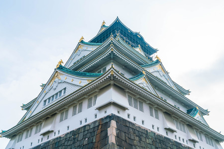 beautiful architecture at Osaka castle in Osaka Japanのeditorial素材