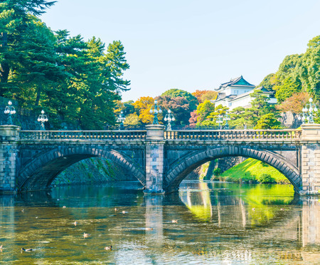 Beautiful Imperial palace building in Tokyo, Japanのeditorial素材