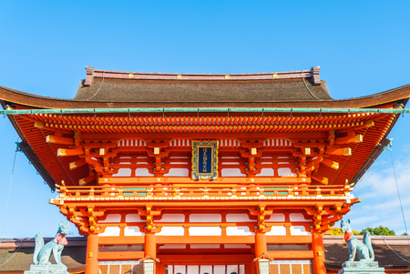 Beautiful Architecture Fushimiinari Taisha ShrineTemple in Kyoto, Japanの写真素材