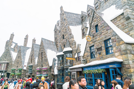Osaka, Japan - NOV 21, 2016: The Wizarding World of Harry Potter in Universal Studios Japan. Universal Studios Japan is a theme park in Osaka, Japan.のeditorial素材