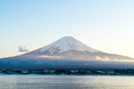 Mountain Fuji San at  Kawaguchiko Lake in Japan.の写真素材