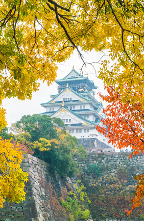 beautiful architecture at Osaka castle in Osaka Japanのeditorial素材