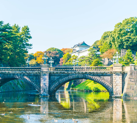 Beautiful Imperial palace building in Tokyo, Japanのeditorial素材