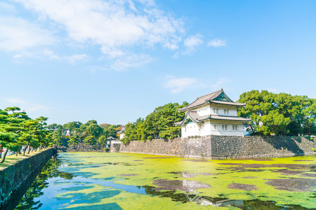 Beautiful Imperial palace building in Tokyo, Japanのeditorial素材