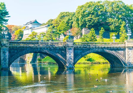 Beautiful Imperial palace building in Tokyo, Japanのeditorial素材