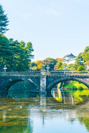 Beautiful Imperial palace building in Tokyo, Japanのeditorial素材