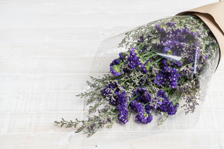 selective focus point - bouquet flower of statisの写真素材