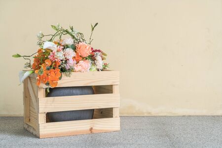 bouquet flower in vase - vintage effect filterの写真素材