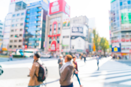 abstract blur at Shinjuku in Tokyo City, Japan