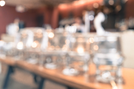 abstract blur in restaurant - vintage effect filterの写真素材