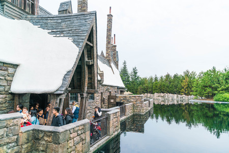 Osaka, Japan - NOV 21, 2016: The Wizarding World of Harry Potter in Universal Studios Japan. Universal Studios Japan is a theme park in Osaka, Japan.のeditorial素材