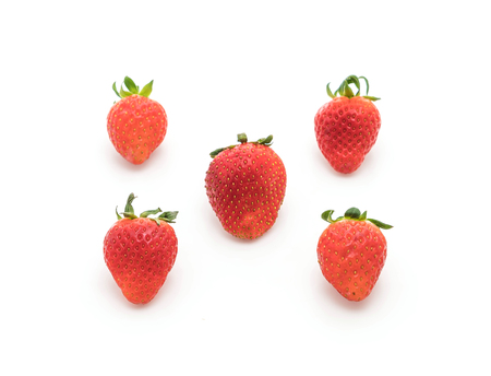 fresh strawberry on white backgroundの写真素材