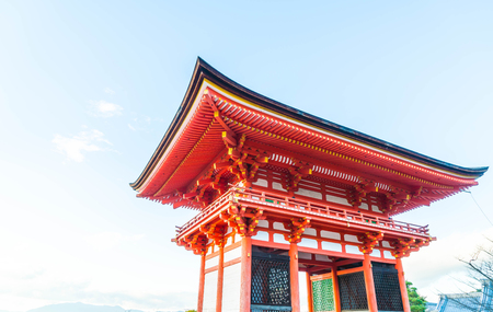 Beautiful Architecture in Kiyomizu-dera Temple Kyoto, Japanの写真素材