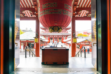 Beautiful Architecture at Sensoji Temple around Asakusa area in Tokyo, Japanのeditorial素材