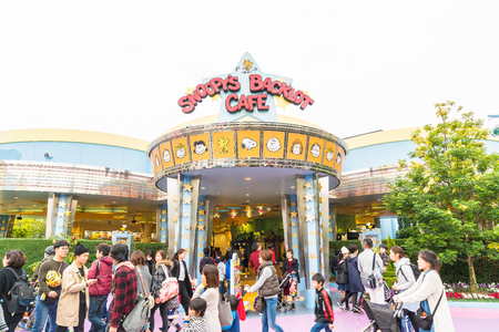 Osaka, Japan - NOV 21 2016 : The theme park attractions based on the film industry at Universal Studios Theme Park in Osaka, Japan.のeditorial素材