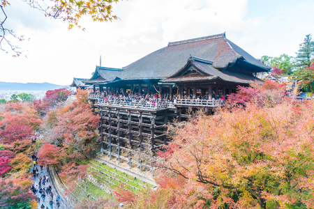 Kiyomizu or Kiyomizu-dera temple in autum season at Kyoto, Japan.のeditorial素材