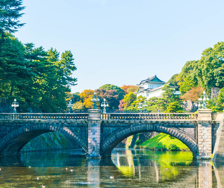 Beautiful Imperial palace building in Tokyo, Japanのeditorial素材