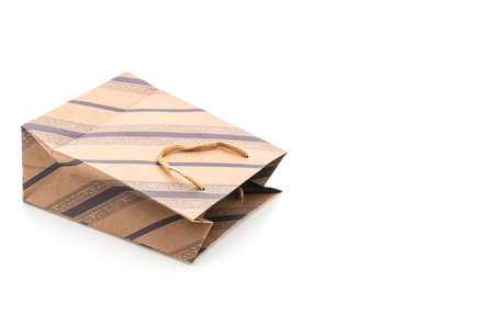 beautiful shopping bag on white backgroundの写真素材