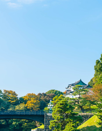 Beautiful Imperial palace building in Tokyo, Japanのeditorial素材
