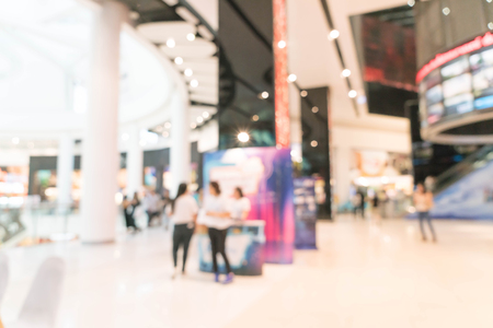 abstract blur in luxury shopping mall and retail store  for backgroundの写真素材