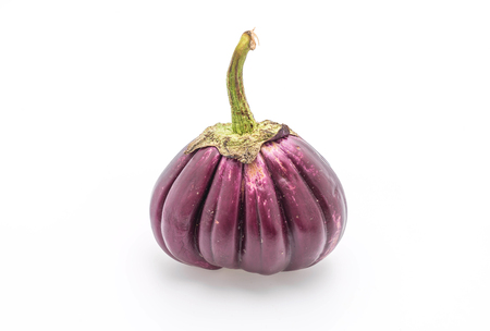 fresh eggplant on white backgroundの写真素材