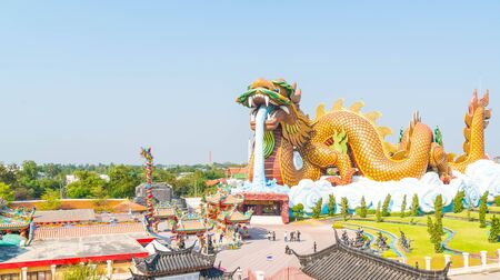 beautiful architecture at dragon museum in Suphanburi, Thailandのeditorial素材