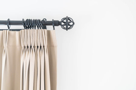 Curtain interior decoration in living roomの写真素材