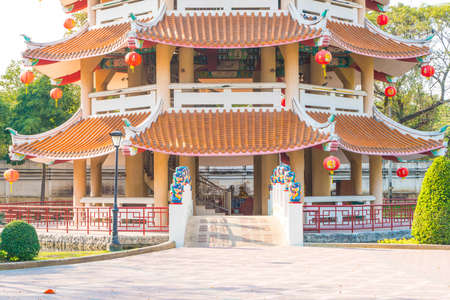 beautiful architecture at dragon museum in Suphanburi, Thailandのeditorial素材