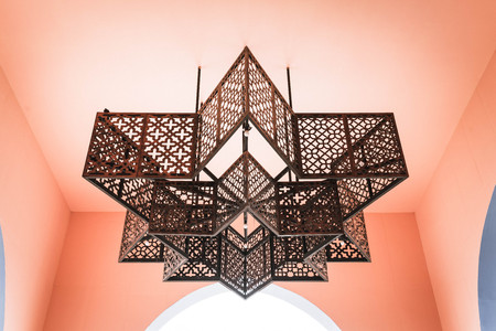 beautiful lamp decoration in morocco style - vintage effect filterの写真素材