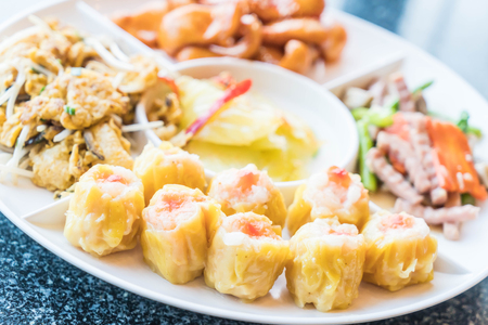 Chinese Orderve - chinese food style on white plateの写真素材