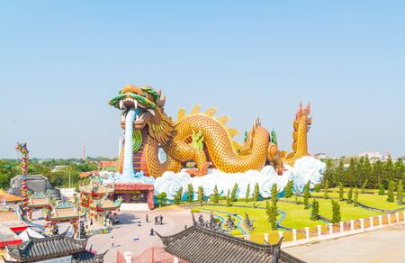 beautiful architecture at dragon museum in Suphanburi, Thailandのeditorial素材