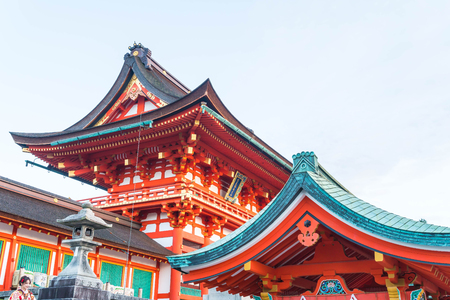 Beautiful Architecture Fushimiinari Taisha ShrineTemple in Kyoto, Japan