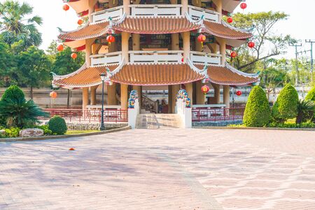 beautiful architecture at dragon museum in Suphanburi, Thailandのeditorial素材