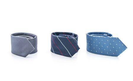 beautiful necktie isolated on white backgroundの写真素材