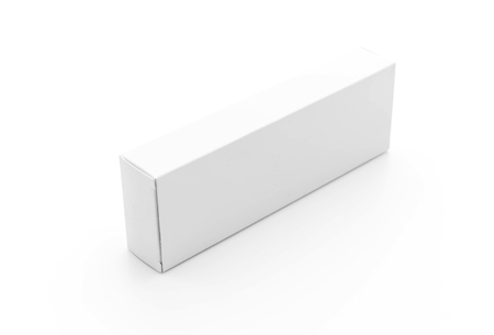 white paper box on white background